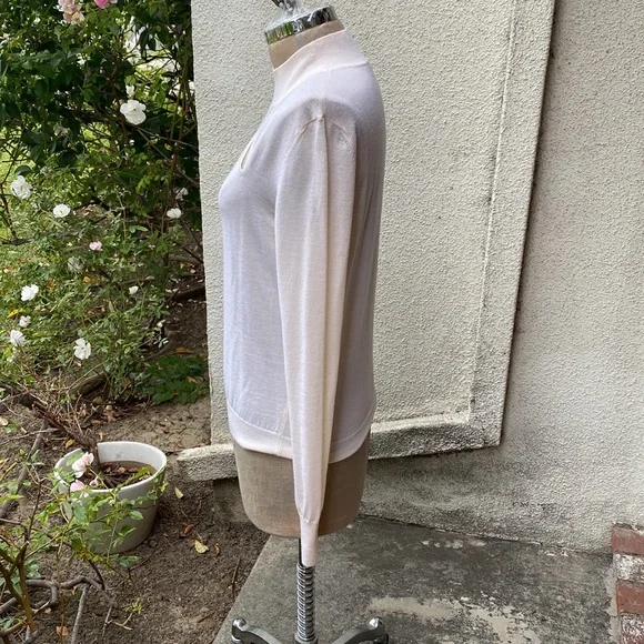 Mugler Paris Extra Fine Wool cream cutout detail stunning luxury sweater - Picture 3 of 12